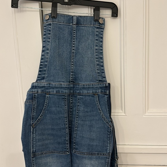 MADEWELL LIGHT BLUE DENIM SKINNY OVERALLS SZ XS - Picture 7 of 8